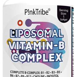 P!nkTribe Liposomal Vitamin B Complex Softgels - 9 Methylated B Vitamins for Easily Absorbed, Vitamin B6, Folate & Inositol