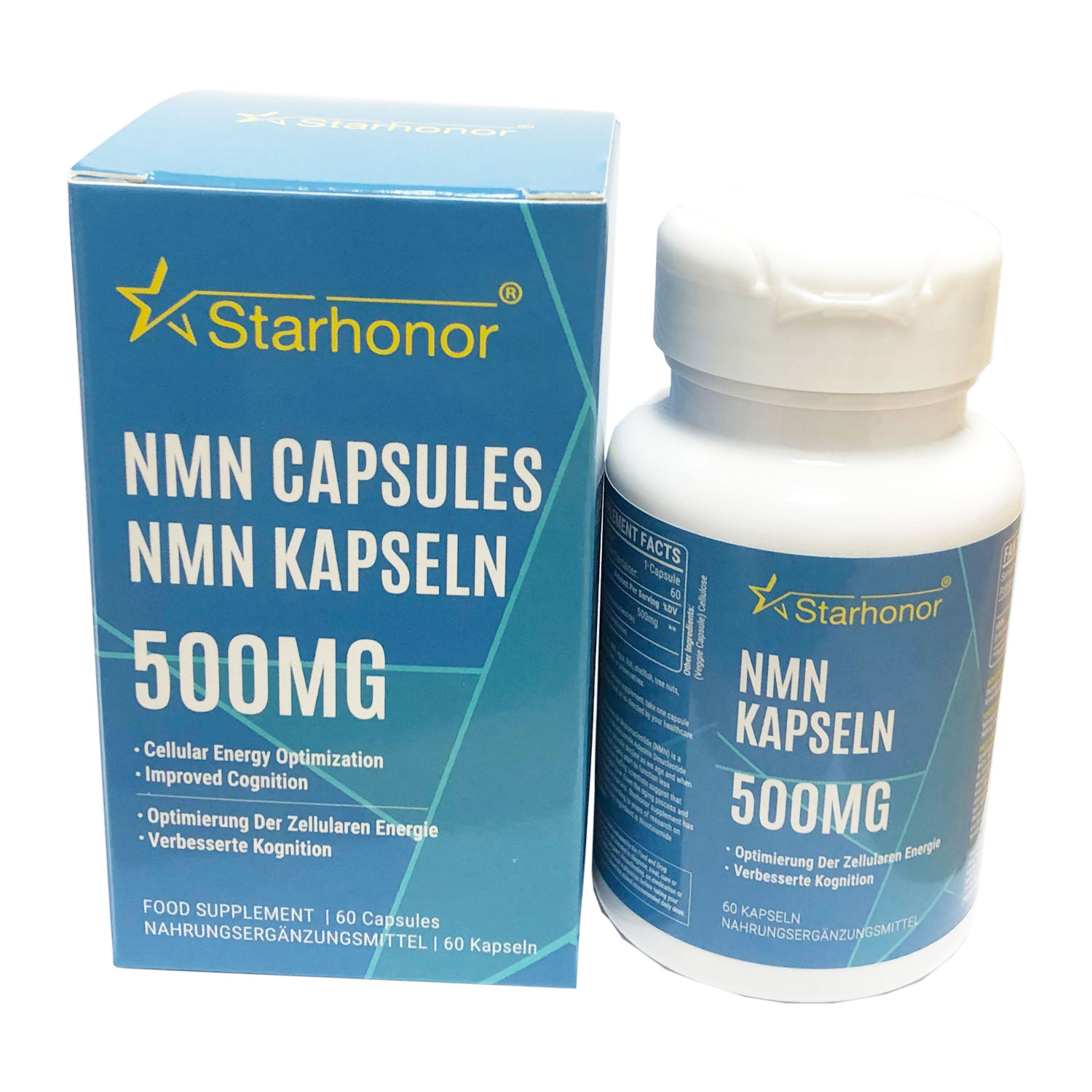 Buy Starhonor NMN Supplement 500mg- Enhance Concentration, Boost Energy,  Improve Memory & Clarity For Men & Women - Your Best NAD Booster
