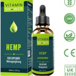 Vitamin Shower Broad Spectrum Hemp Oil Drops, High Strength Hemp Extract(60000 mg)