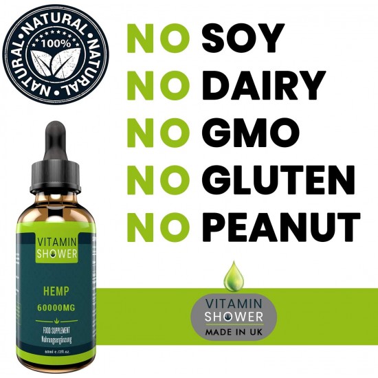 Vitamin Shower Broad Spectrum Hemp Oil Drops, High Strength Hemp Extract(60000 mg) Vitamin Shower Broad Spectrum Hemp Oil Drops, High Strength Hemp Extract(60000 mg)